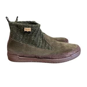 Toni Pons Women’s Green Gigi Ankle Booties Suede Knit Slip On Size EU 42 NEW